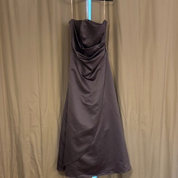 David's Bridal Dresses & Skirts - David's Bridal Elegant Strapless Black Dress includes matching purse and sash